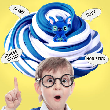 Christmas Blue Slime, Super Soft And Non-Sticky Butter Slime, Diy Slime Kit For Girls Boys, Kids Party Favors Slime Putty Toy