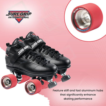 Sure-Grip Monza Sure-Grip Wheels - 62mm Red 95A Aluminum, Model SG_B06XDFVH4K_US
