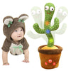 Hongsome Cactus Adjustable Volume Mimicking Toy, Talking Cactus Baby Toy That Repeat What You Say Singing Dancing,Funny Push Toy