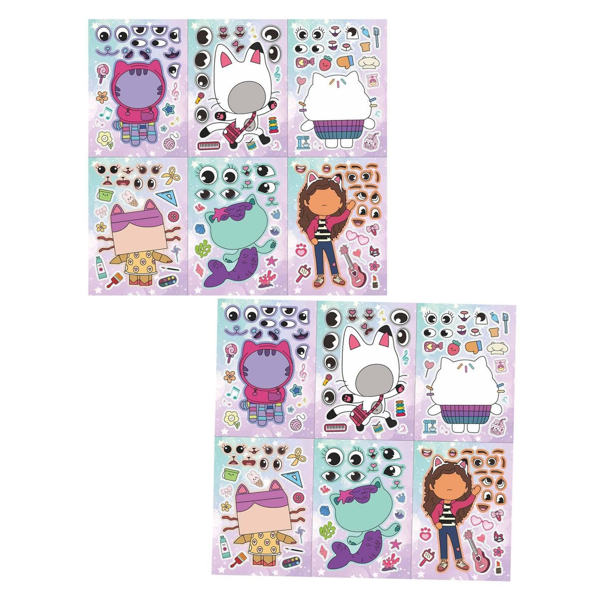 ECOMISTIQ 12 Sheet Cartoon Jigsaw Art Craft Education Toys Goodies Make A Face Sticker| Other Educational Toys| |Toys & Hobbies