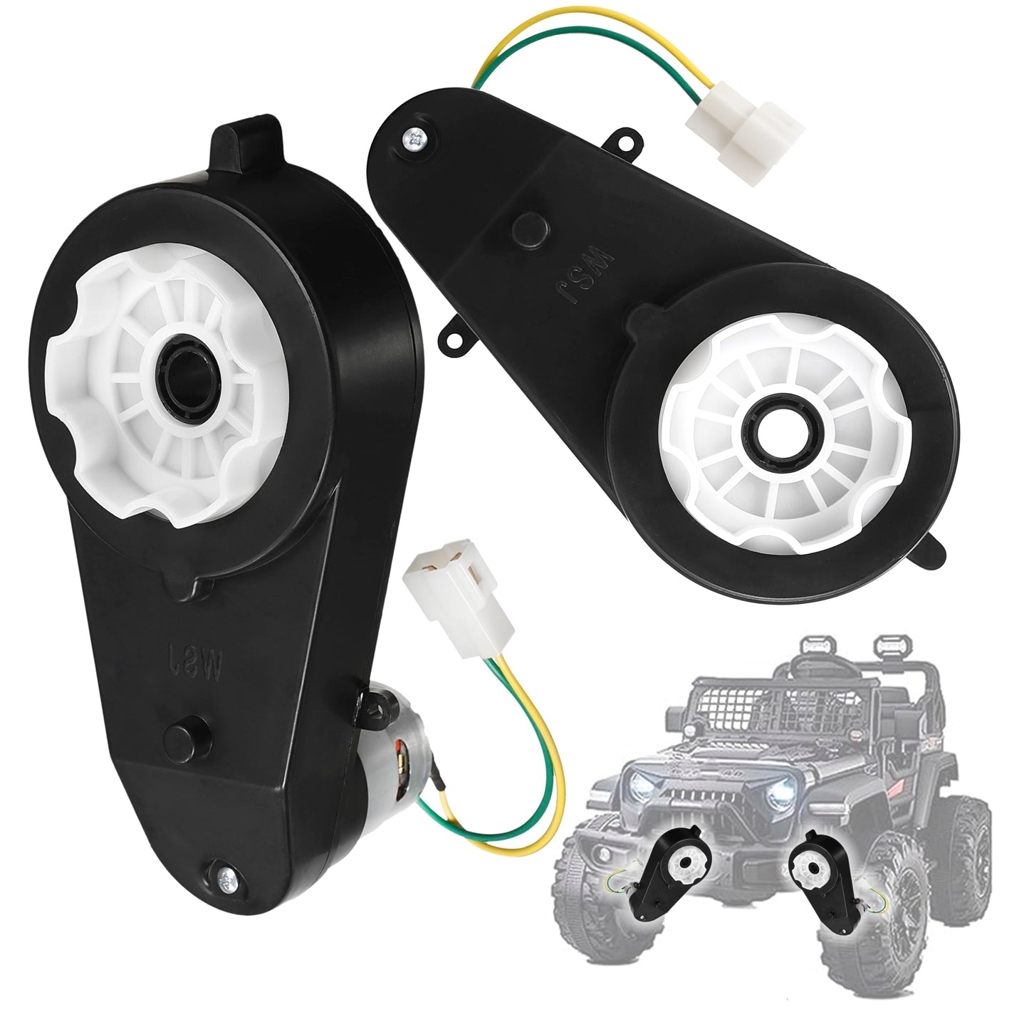 LAZORA 24V Kids Ride On Car Gearbox with 30000RPM Electric Motor - High-Speed RS555 Engine for Motorcycles and Ride On Toys