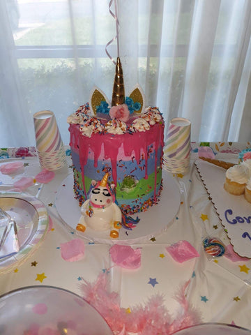 FZR Legend Unicorn Themed Birthday Party Decorations - Plastic Tablecloth | 53 x 90 inches,Disposable Table Cover | Magical Part