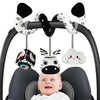 Gkdoms Baby Spiral Hanging Stroller And Car Seat Toys Black And White High Contrast Sensory Toy Newborn Plush Activity Toys Party Favors Gifts For Baby Shower Easter Basket Stuffers -Zebra