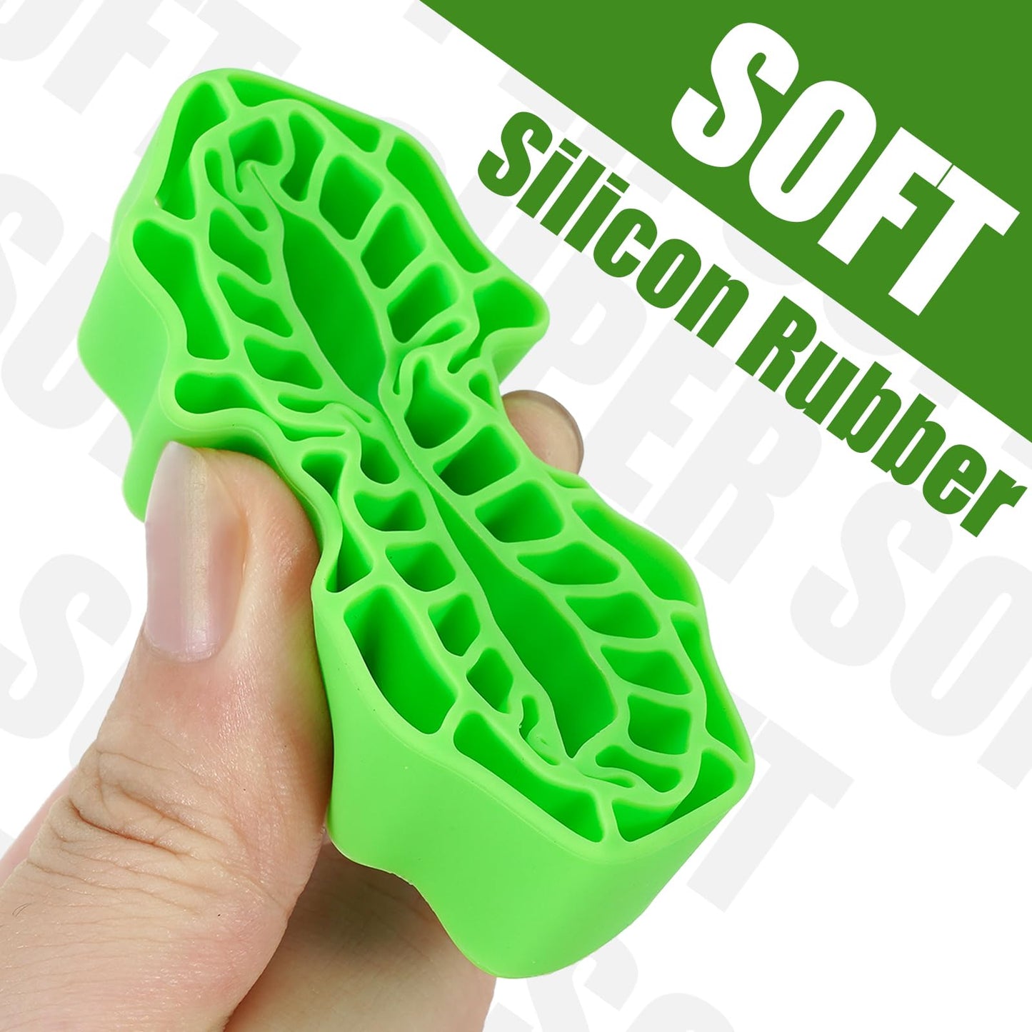 Injora 4Pcs Silicone Rubber Inserts For 64 * 24Mm 1.3'' Tires(Green)