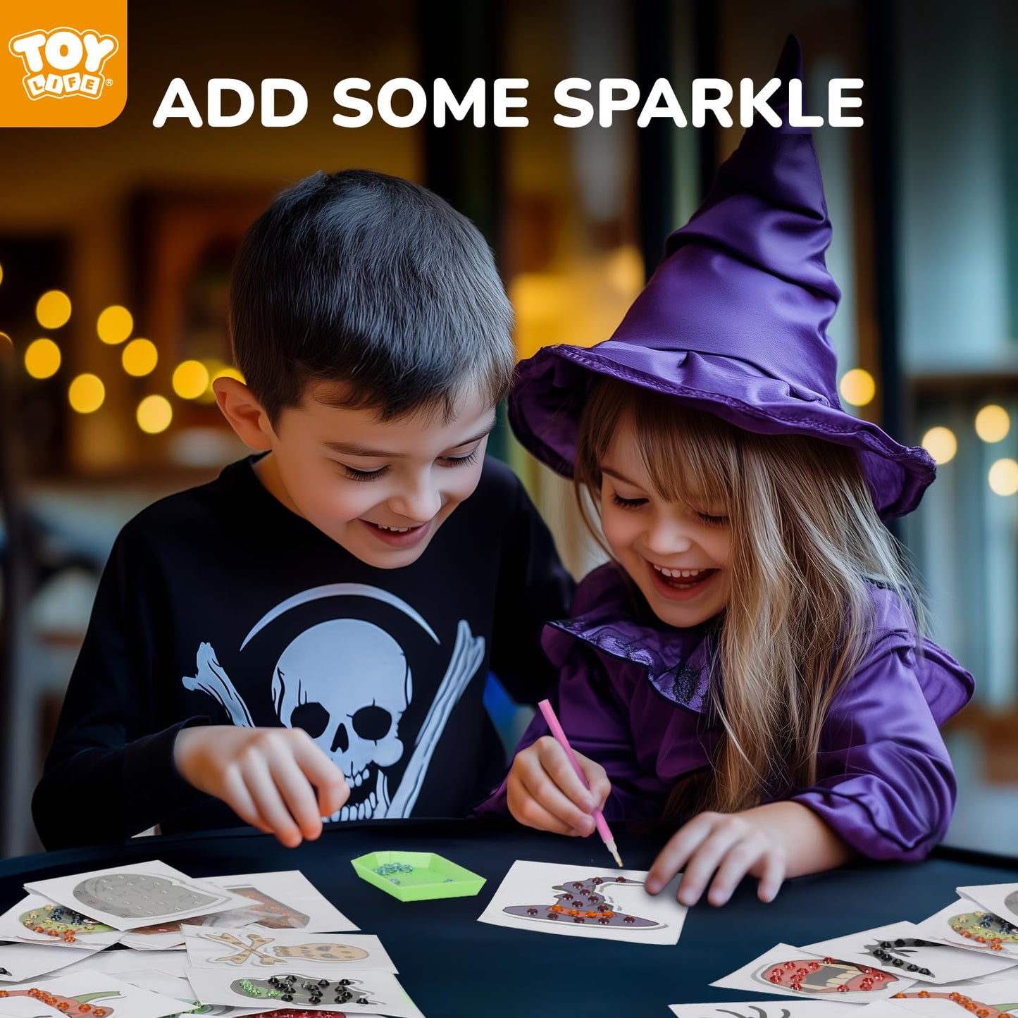 TOY Life Halloween Diamond Painting Kits Diamond Art for Kids Pumpkin Ghost Witch Hat Halloween Party Favor Goodie Bag Halloween