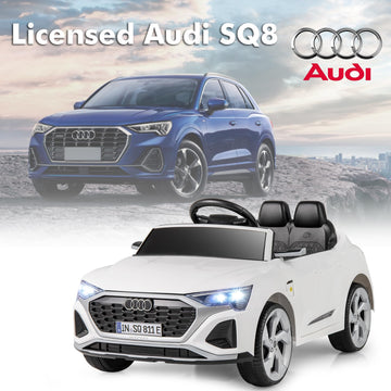 Licensed Audi SQ8 Ride on Car by INFANS, Battery Powered Electric Vehicle for with Remote Control, Adjustable Music, LED Lights,