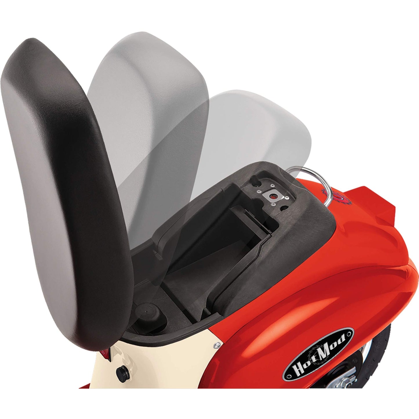 Razor Pocket Mod Hot Rod, Miniature Euro 24V Electric Kids Ride On Retro Moped Scooter, Speeds Up To 15 Mph And 10 Mile Range, Ages 13+, Red