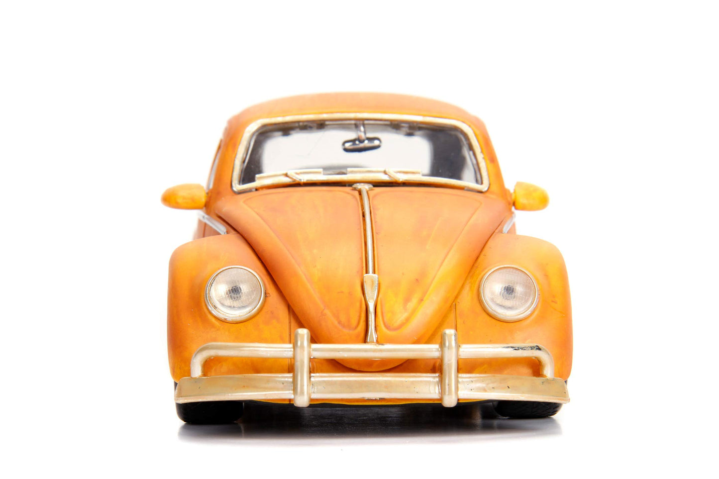 Jada Toys 253115000 Transformers Bumblebee Vw Beetle Toy Car From Diecast, Opening Doors, Boot & Bonnet, Charlie Figure, 1:24 Scale Yellow, Orange