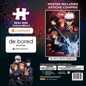 Jujutsu Kaisen Anime Puzzle, Colorful & Fun 500 Piece Jigsaw Puzzle by Kess for Children and Adults, Ages 5+, Multicolor