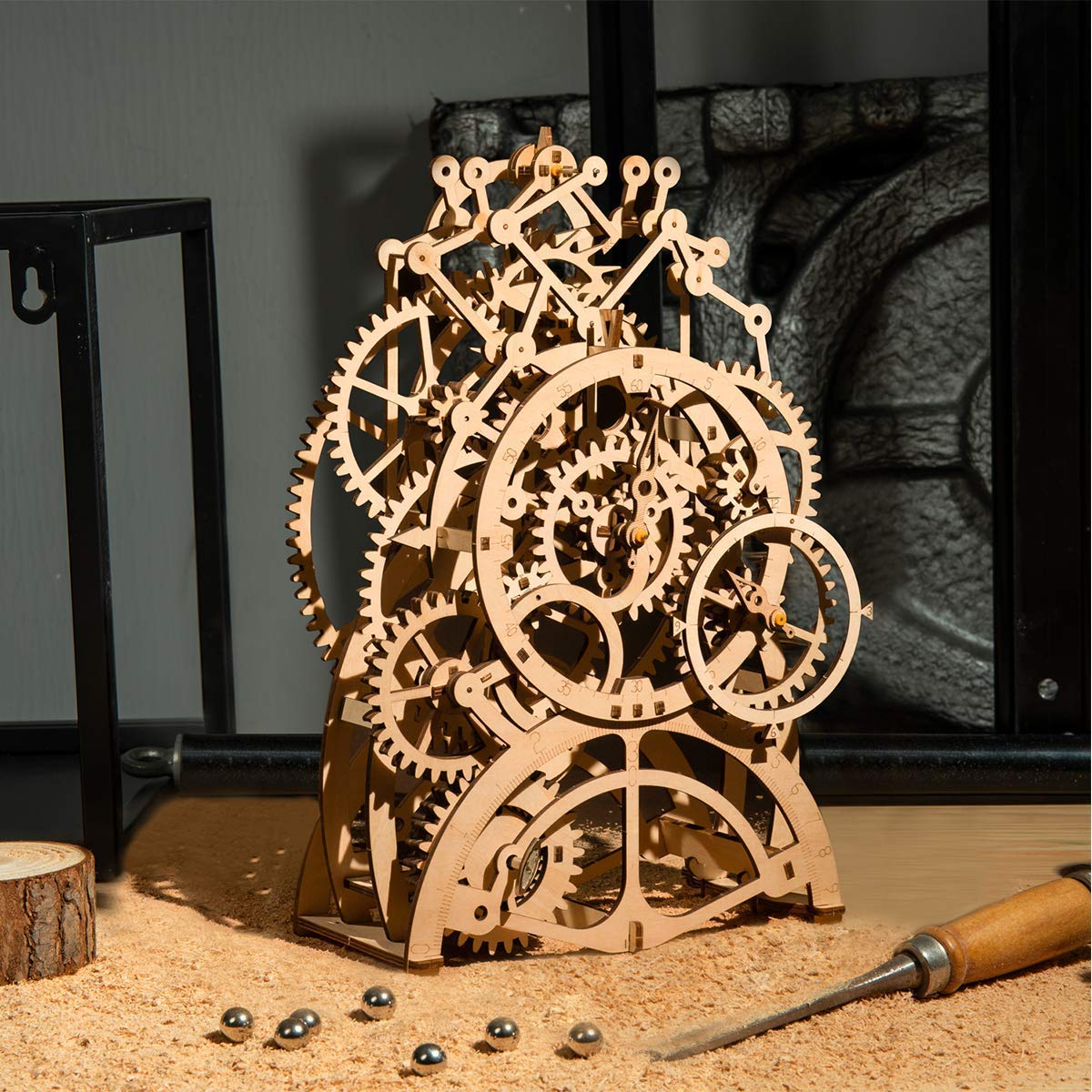 Rokr 3D Wooden Puzzles Diy Clock Kits For Adults To Build Wood Model Building Kit Unique Birthday Gift Pendulum Clock
