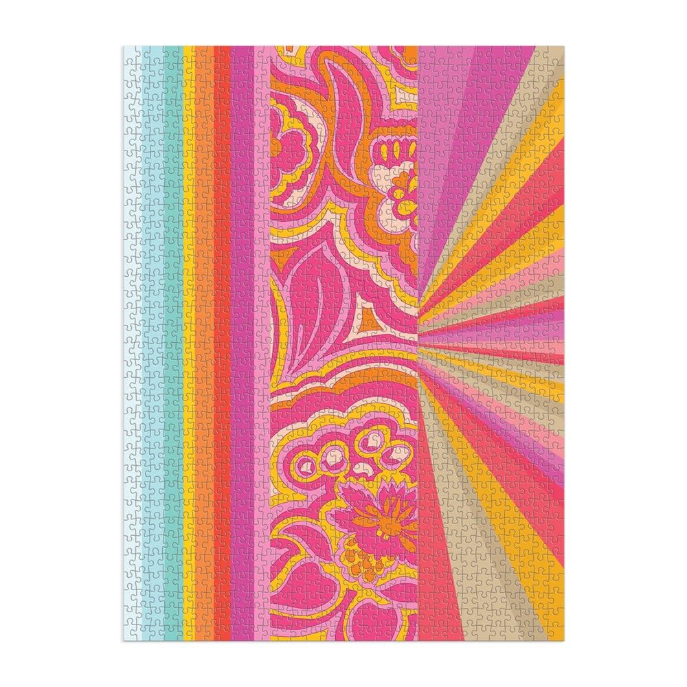 Galison Trina Turk 1000 Piece Puzzle From Galison - Bright And Colorful 1000 Piece Puzzle, Featuring The Prints Of Trina Turk, T