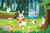 Easter Puzzles for Kids Ages 4-6, Jigsaw Puzzle Easter Bunny 100 Pieces for Kids Ages 3, 4, 5, 6 Year Old for Toddlers Education