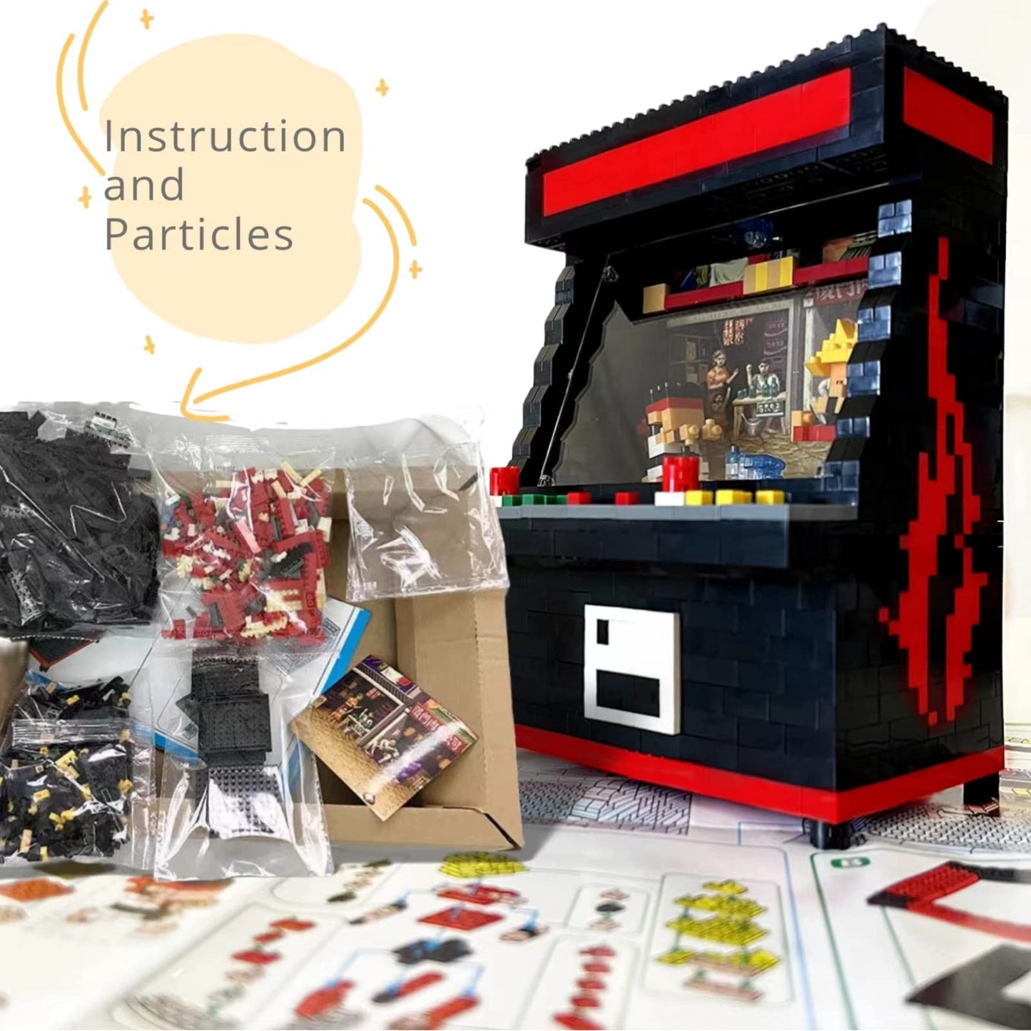 Vziimo Fighter Game Micro Blocks Sets For Adults And Kids 12+ Building Toys, Diy Bricks Gifts For Boys Girls- Compatible With Nano(1060 Pieces)