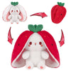 MIAODAM Strawberry Bunny Plush Toy-Soft Huggable Stuffed Animal for Babies, Kids & Collectors, Birthday Present & Nursery Decor