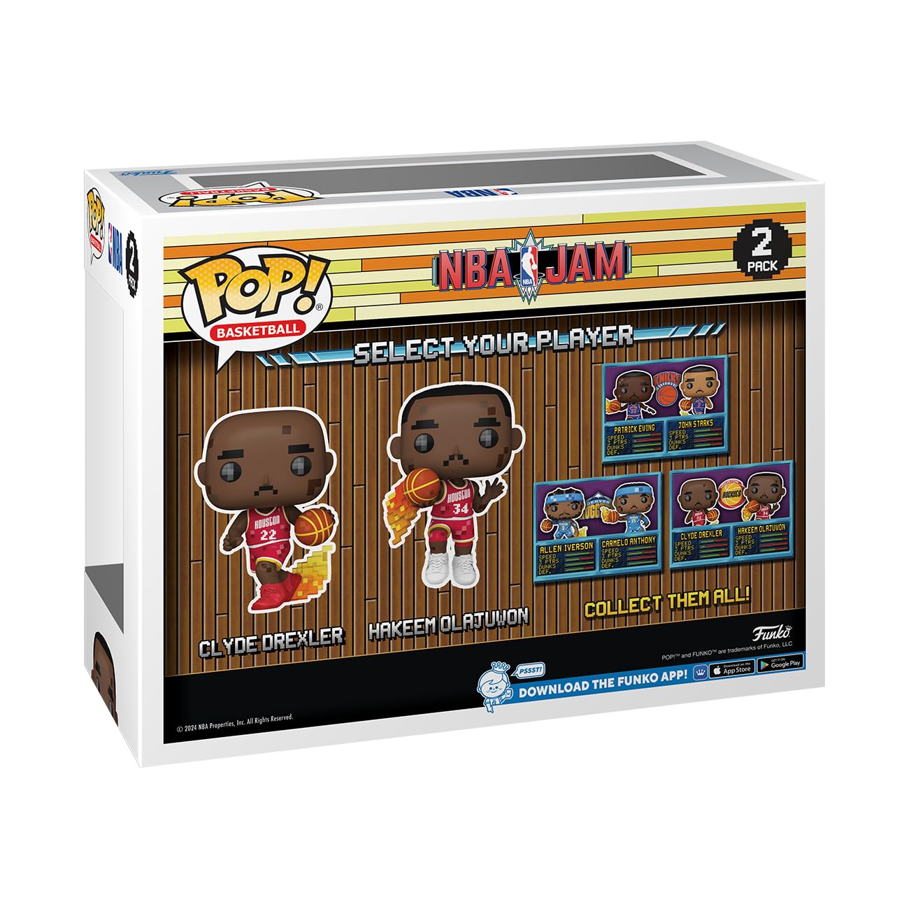 Funko Pop! Nba Jam: Rockets - Clyde Drexler And Hakeem Olajuwon 2-Pack