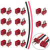 Hobbypark 10 Pairs T-Plug Connectors Male & Female Deans Style w/Shrink Tubing for RC LiPo Battery Pack ESC Electric Engine Moto