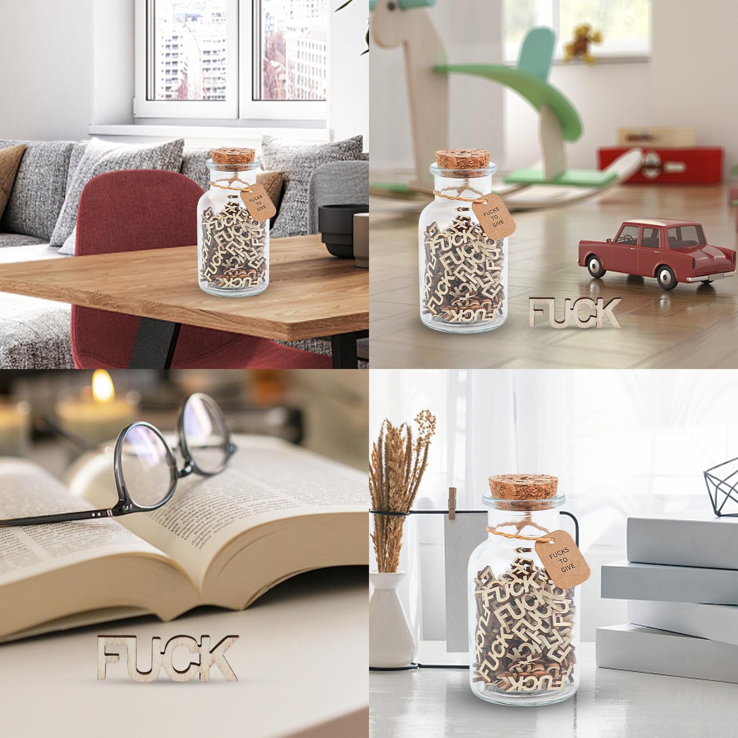 Fucks in a Jar(7oz),Fucks to Give Funny Gift Gag Gift Birthday Gift Christmas Gift;Fuck Bad Mood Vent Spoof Gifts for Friend,Ann