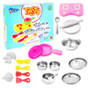 FunBlast Kitchen Cooking Play Set for Girls Steel Kitchen Set Toys, Role Play Toys for Girls Kids, Boys, Pretend Play Toys for
