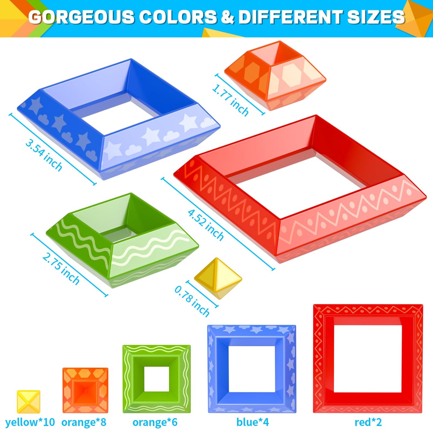 Doloowee 30 Pcs Montessori Toys Stacking Toys Building Blocks Leraning Toys For Toddlers 1-3 3-5 Girls Boys Gift Christmas Stocking Stuffers Preschool Educational