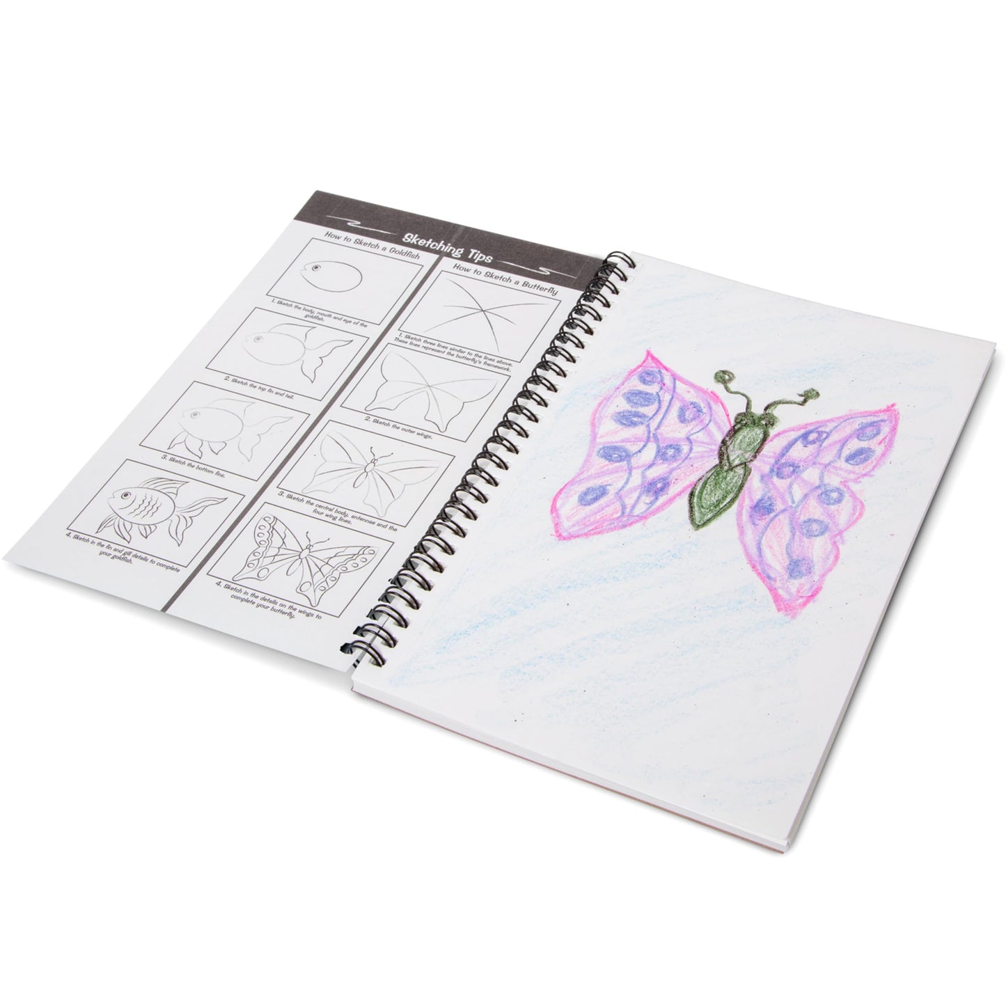 Melissa & Doug Mini Sketch Pad - 50 Spiral-Bound Blank White Pages, 6 Inches X 9 Inches