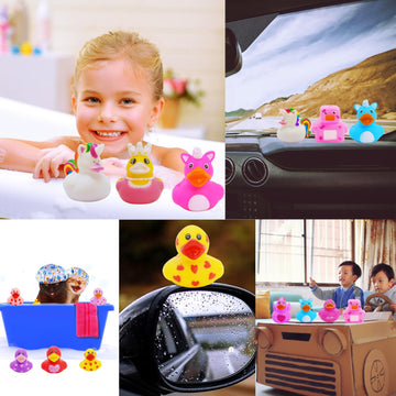 Rubber Ducks Toy Duckies For Girls,12Pack Ducking Pink Rubber Duck In Bulk, Ducks For Unicorn Ducks Baby Bath Toys, Birthday Par