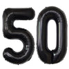 Black 50 Number Balloons Giant Jumbo Number 50 Foil Mylar Balloons For Women Men 50Th Birthday Party Supplies 50 Anniversary Eve