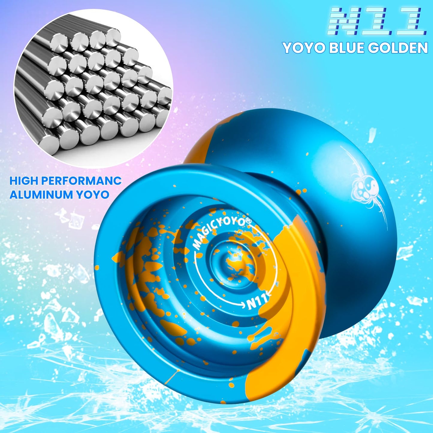 Magicyoyo Dual Purpose Yoyo N11 Responsive Yoyo For Kids 8-12 Or Above, Professional Unresponsive Yoyo With Unresponsive Bearing