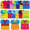Zkptops 18 Pack Kids Art Smocks Waterproof Kids Painting Aprons Toddler Art Smock Kids Paint Smock With Long Sleeve 3 Roomy Pock