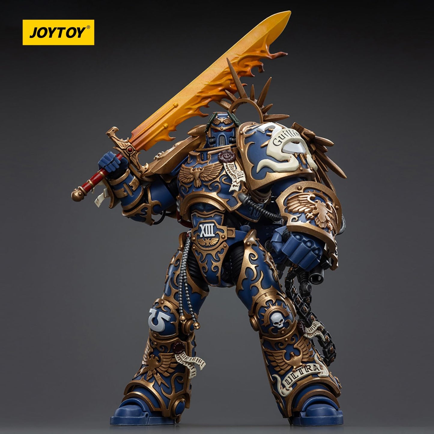 Joytoy Warhammer 40K Ultramarines, Ultramarines Primarch Roboute Guilliman 1/18 Action Figure Model, Dedicated To You Who Love C