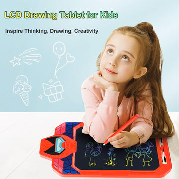 CHAFEGY 10 Inch LCD Writing Tablet for Kids, Alien Warrior Design Drawing Tablet, Doodle Board Pad for Learning, Toy Gift for Bo