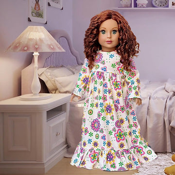 - Good Night - Cotton Nightgown - Clothes Fits 18 Inch Doll (Doll Not Included)