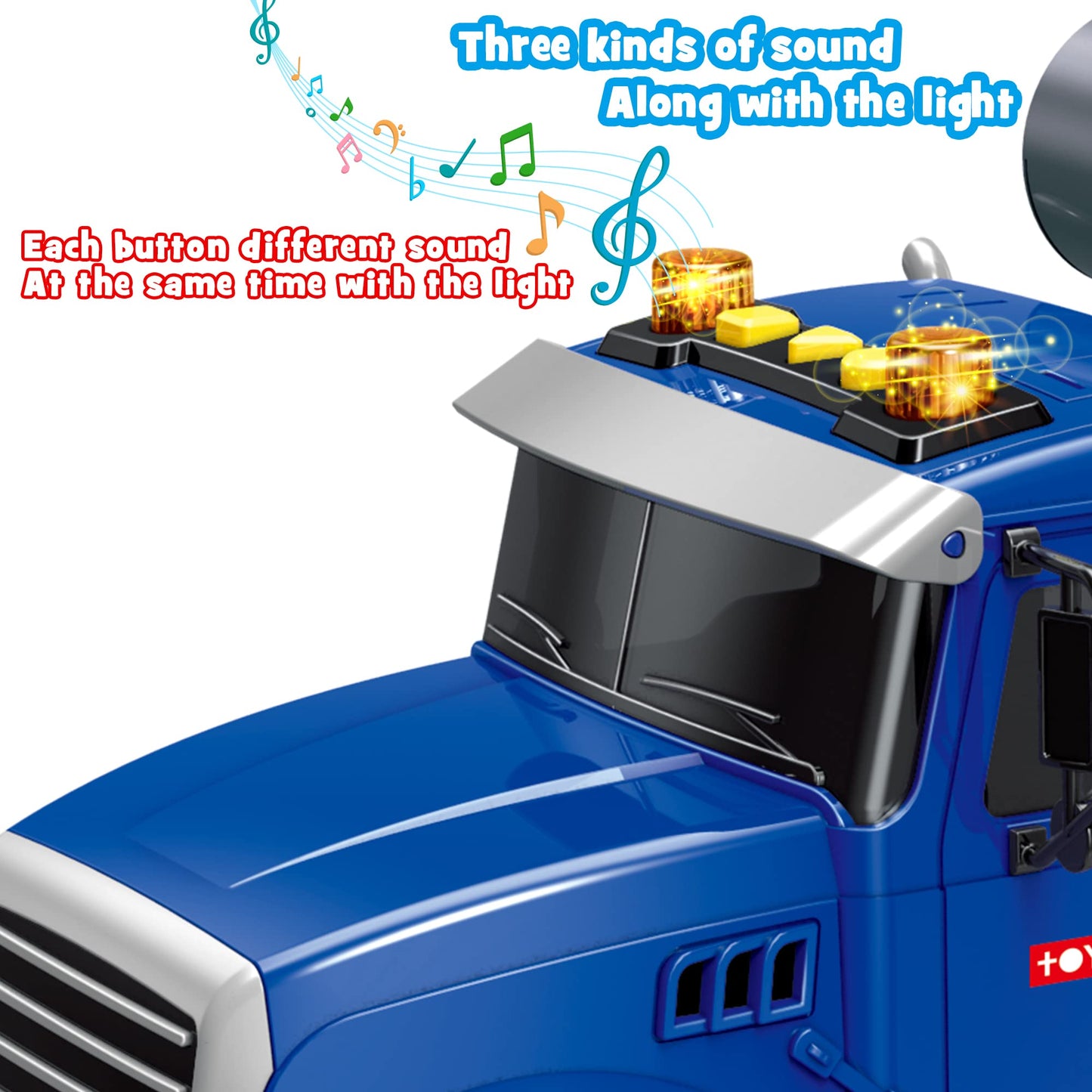 Dwi Dowellin Toddler Trucks Toys for Boys Age 1-3 3-5,Big Cement Mixer Truck with Lights and Sounds,Kids Boy Toys Christmas Birt