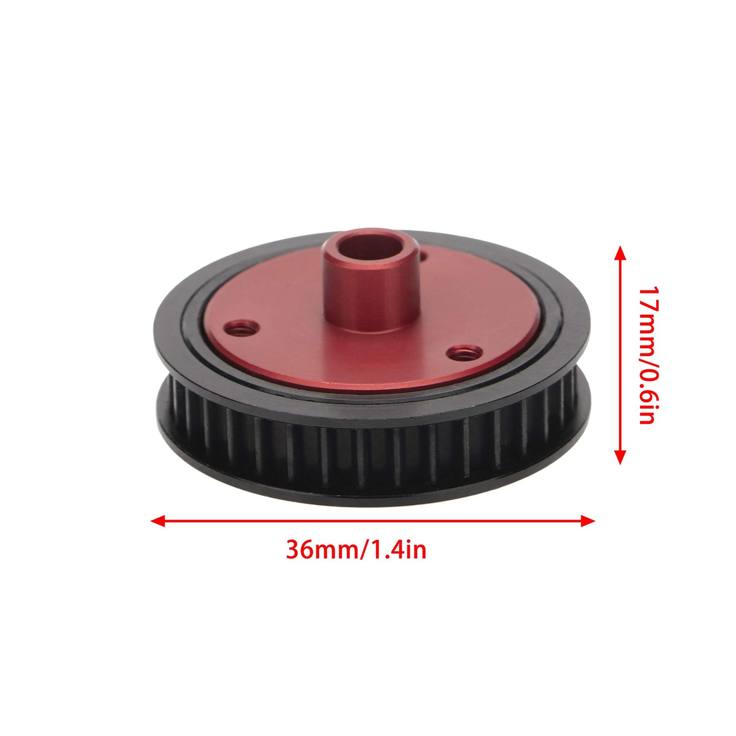 Treehobby Belt Drive Transmission Gears System for Axial SCX10 SCX10 II 90046 1/10 RC Crawler Car Upgrade Parts(Black) (5mm)