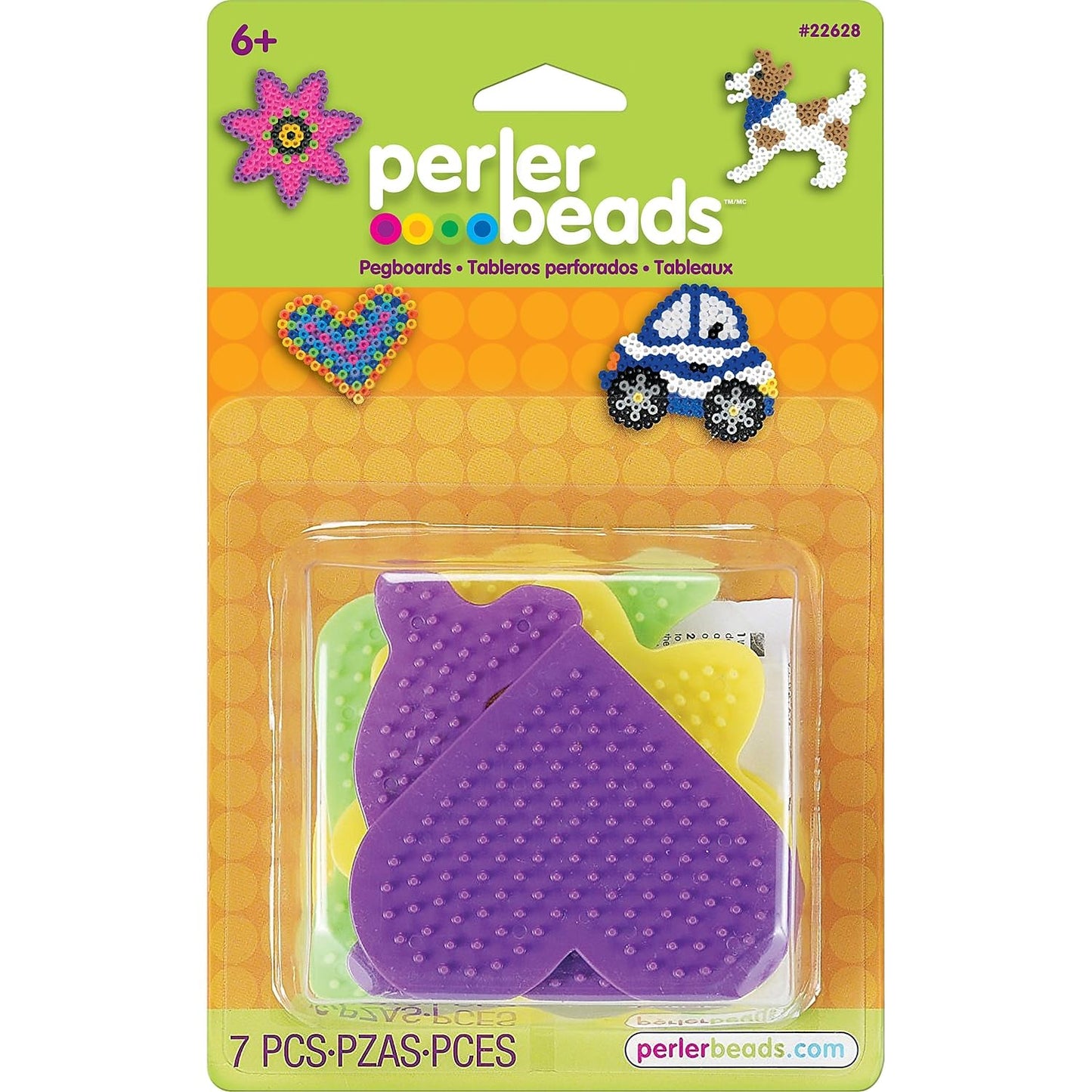 Perler Small Fun Shaped Pegboards for Fuse Beads, Assorted, 8.5 x 5.25 x 2, Pack of 5