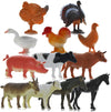 GiftExpress 12pc Farm Animal Toy Figures Set - Colorful Plastic Play Animals for Kids, Educational & Fun Learning Toys