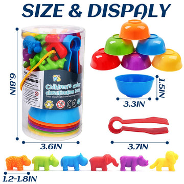 Skrtuan Counting Animal Montessori Toys For 3 4 5 Years Old Boys Girls, Matching Games Sensory Toys Fine Motor Skills Easter Basket Stuffers Preschool Learning Activities Toy For Toddlers Kids 2-4 3-5