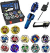 ASVEXKW BX Bey Battling Set BX Tops Burst cutting edge Toy Combat Battling Game Set X Spinning & X-Launchers Greats Birthday Gift for Boys Ages for 8 10 12+ (12 Spinning Tops)