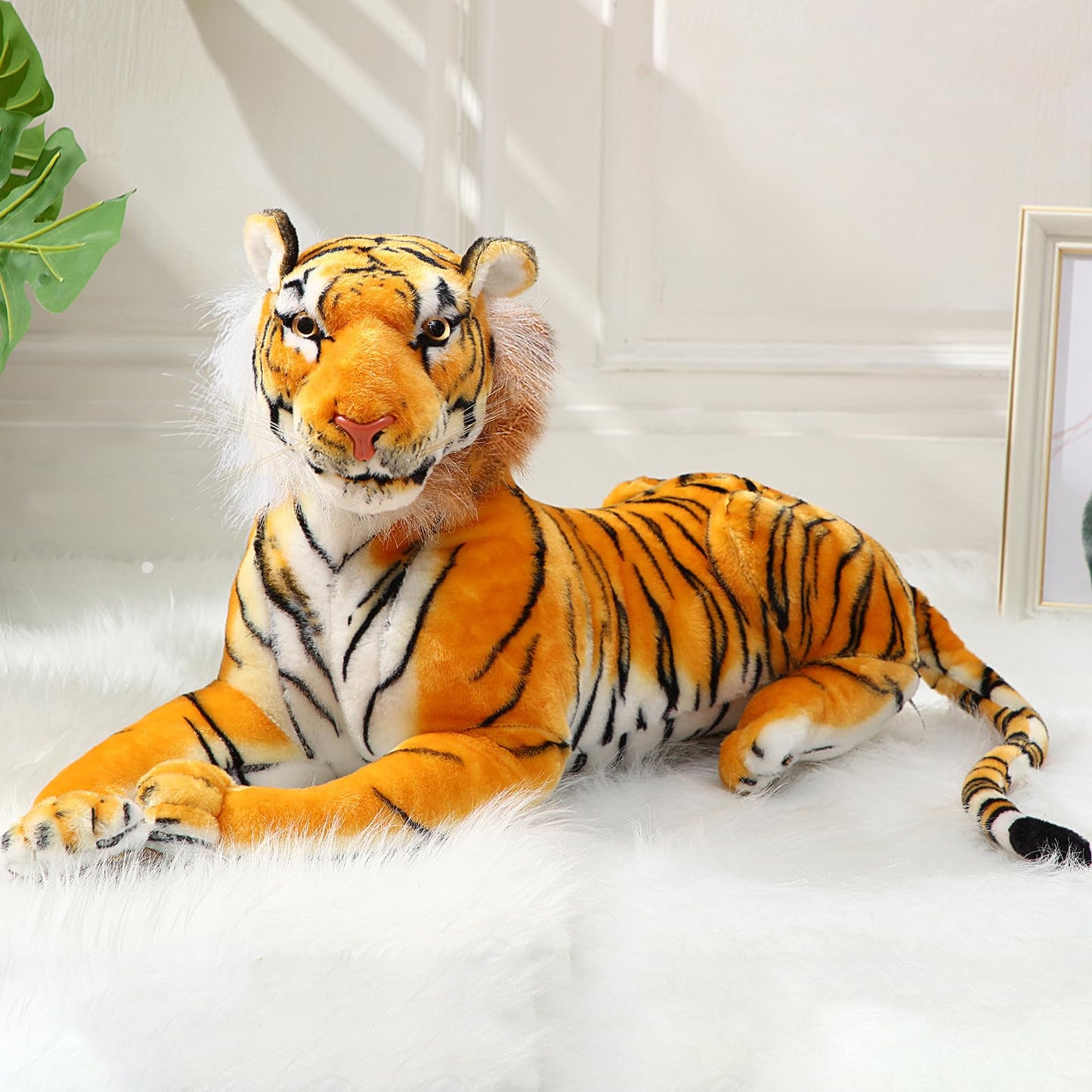 Syhood 27 Inch Large Tiger Stuffed Animal Tiger Plush Giant Tiger Toy, Suitable For Birthday Gifts