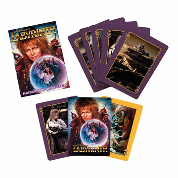 AQUARIUS Labyrinth Playing Cards - Officially Licensed, Multi-colored, 3" Linen Deck (Model 52536) for Card Games and Collectibles