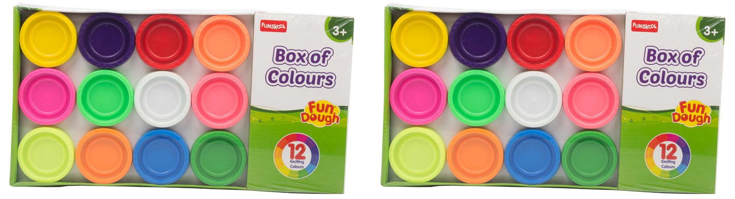 Fundough FunskoolFundough Compound Box Of Colours, 600Gms, (1250 Gms) Multicolour, Dough, Toy, Shaping, Sculpting, 3 Years (Pac