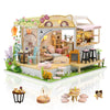 Gudoqi Diy Miniature Dollhouse Kit, Tiny House Kit With Music, Miniature House Kit 1:24 Scale, Great Handmade Crafts Gift For Mo