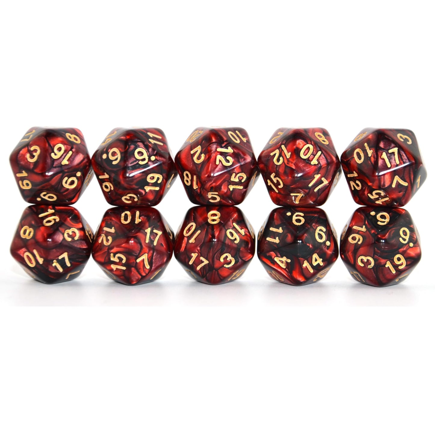 Smartdealspro 10-Pack 20 Sided Dice D20 Polyhedral Dice For Dnd Rpg Mtg Table Game (Color 13)