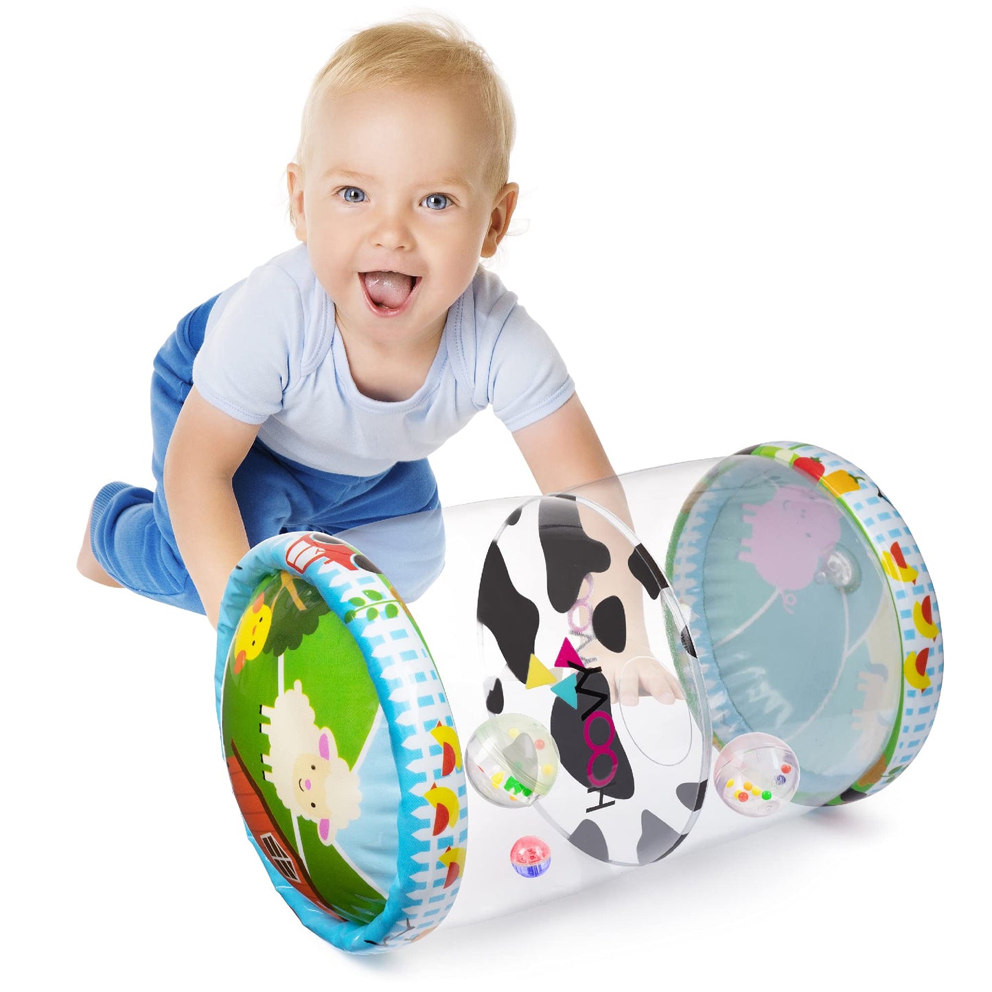 Hoovy Infant Crawling Toys | Toys For Crawling Babies | Crawling Toys For Babies 6-12 Months | Beginner Crawl Along Baby Roller