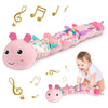 Sumobaby Infant Baby Musical Stuffed Animal Activity Soft Toys With Multi-Sensory Crinkle, Rattle And Textures, For Tummy Time Newborn 0-3-6-12 Months Girls, Caterpillar, Pink