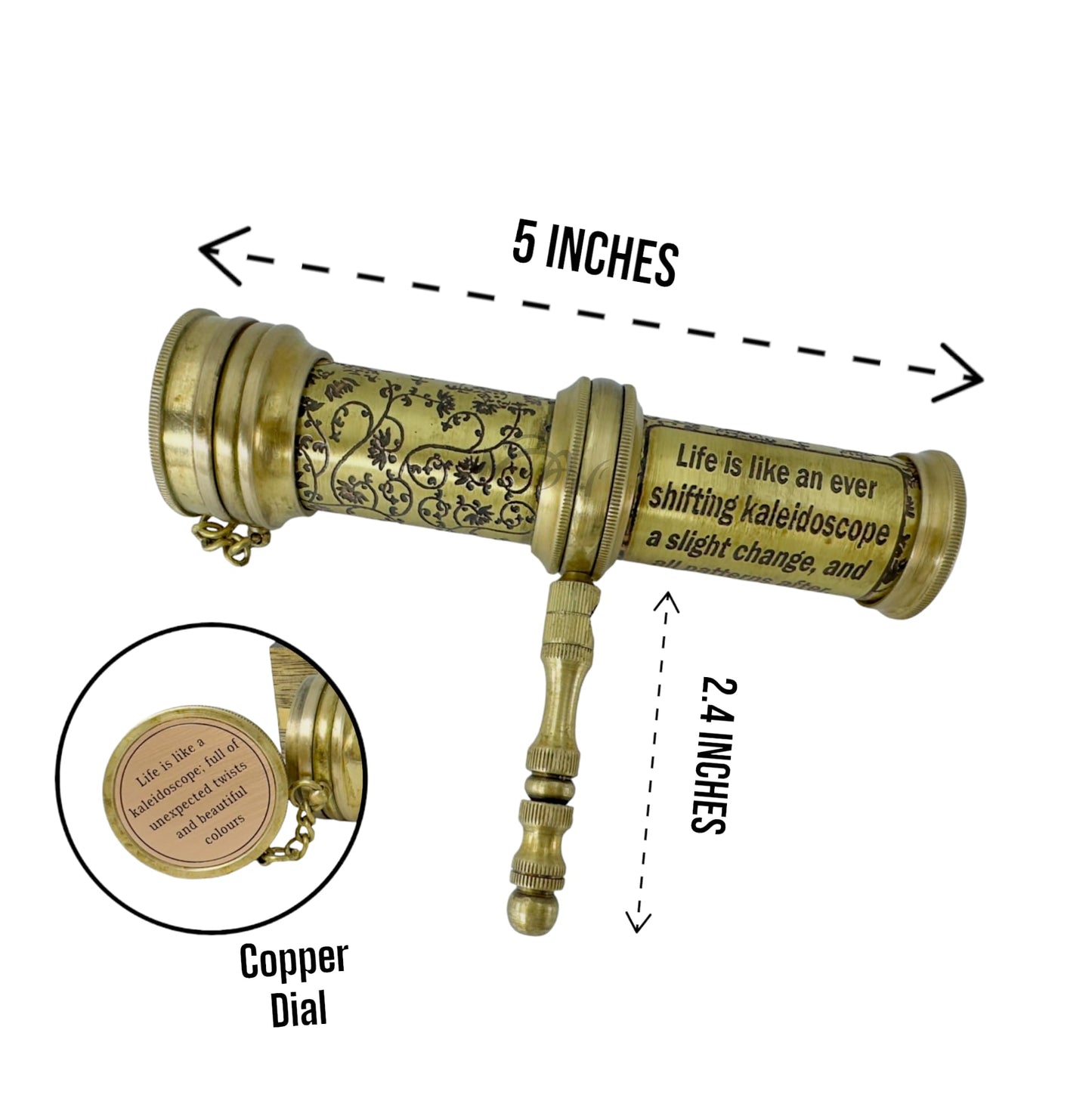 Handmade Brass Kaleidoscope Time Memory To The Next Generation Vintage Collection Magic Kaleidoscope Birthday Gift Educational Gift Sentimental Gift For Kids And Adults Any Age Patterns Will Vary
