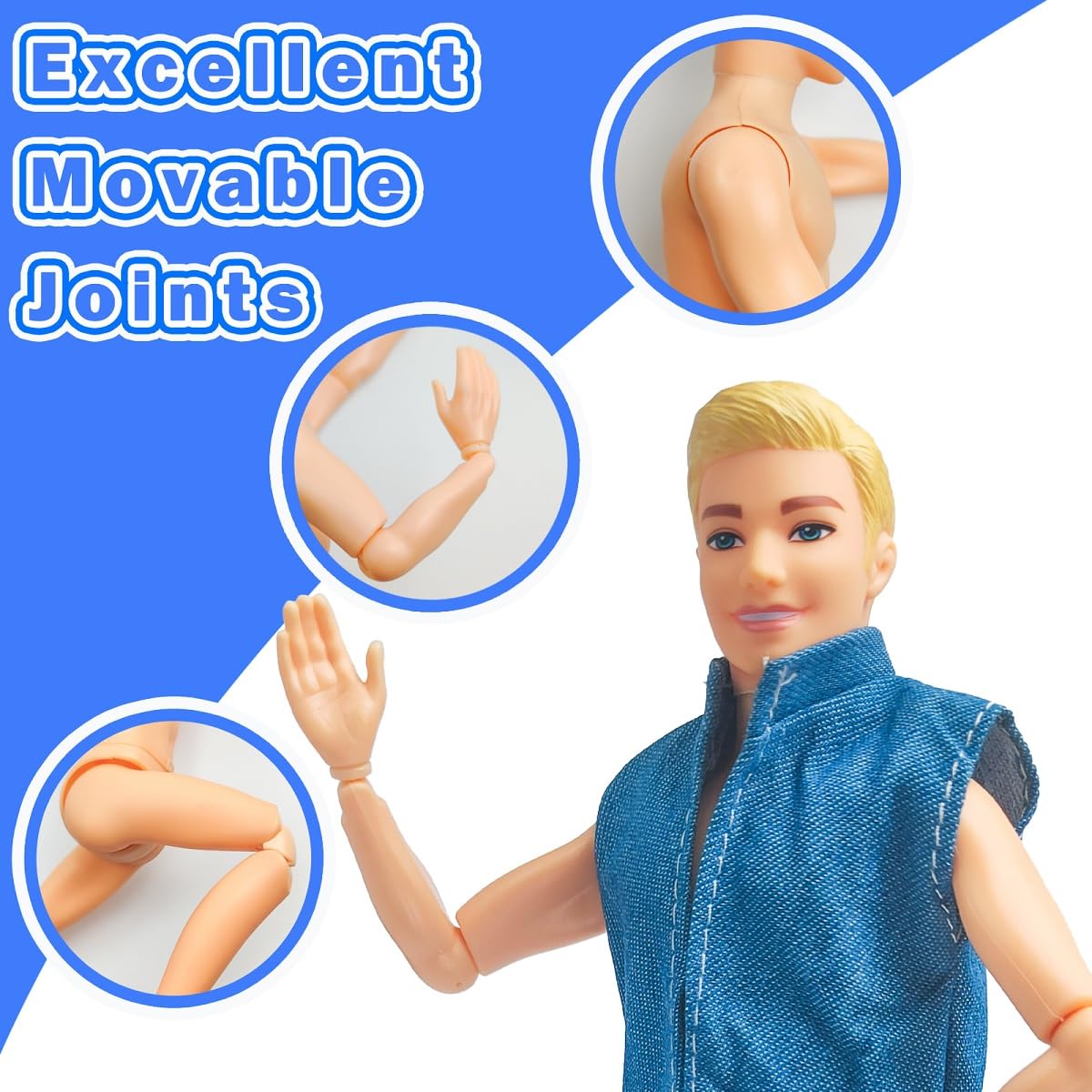 Chioldilly Interactive Family Toy Fun Action Figures Set, Imaginative Educational Family Doll Play, For Kids 3+(Editions B)