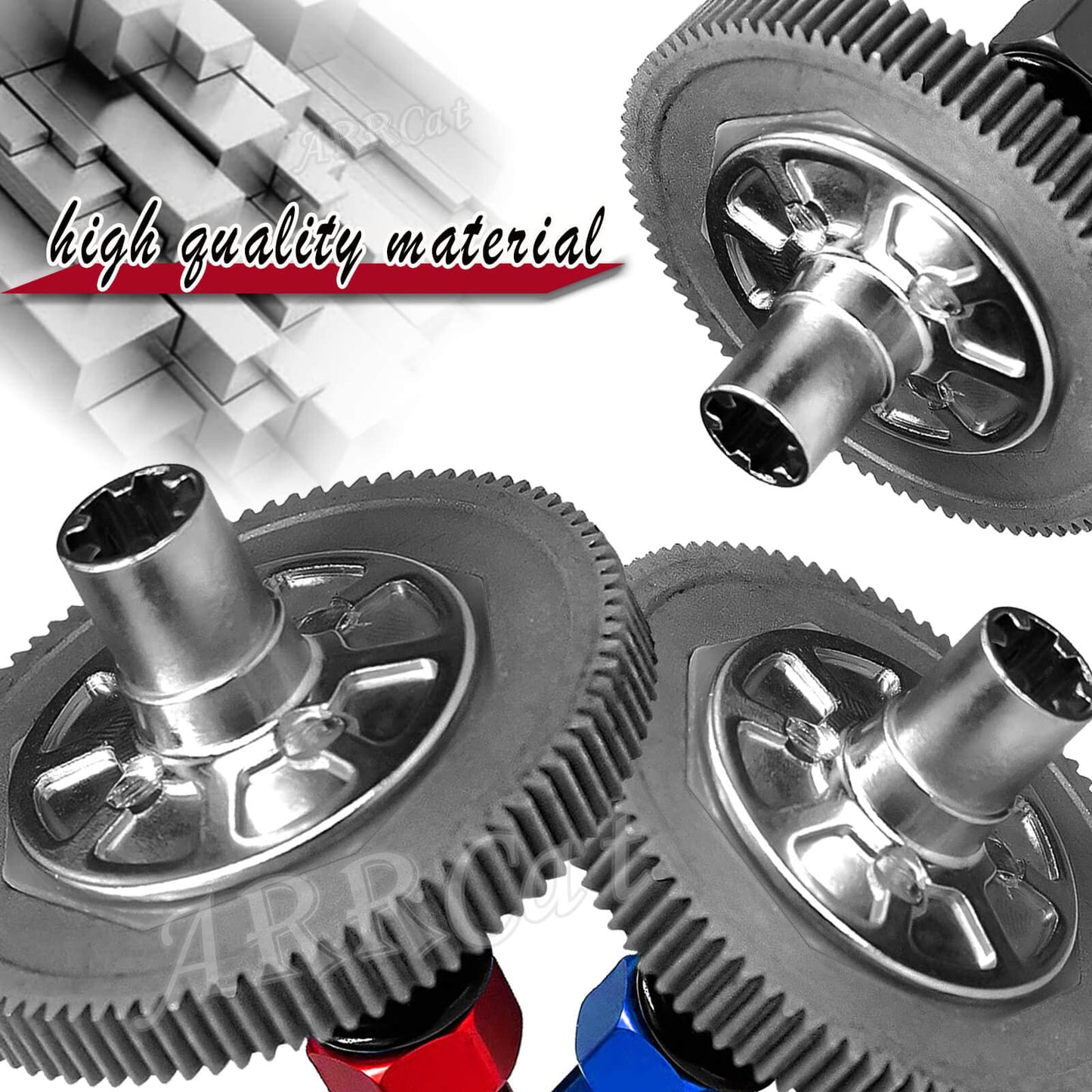91T Spur Gear Slipper Clutch&Center Slider Driveshaft Upgrades Part for 1/10 Arrma Senton 4X4 3s Blx &MEGA550,ARRCat Full Metal