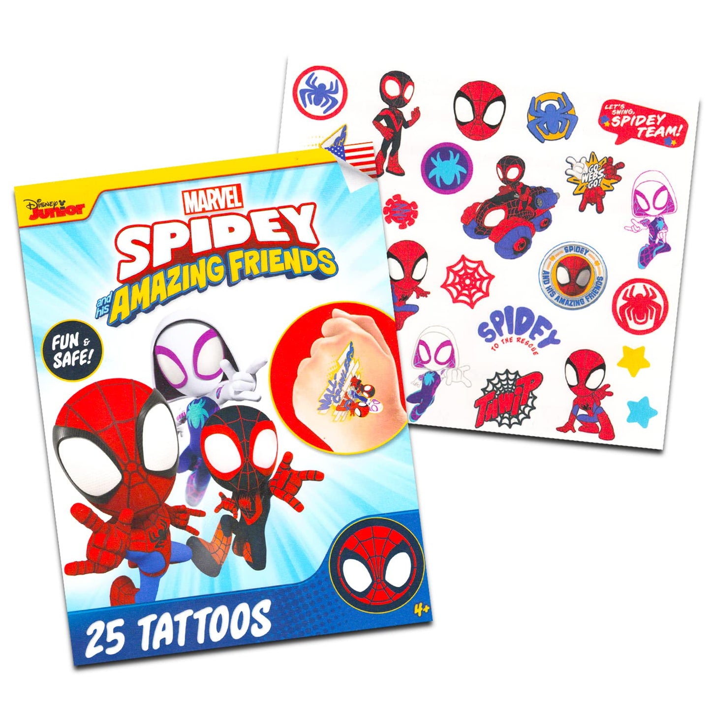 Spidey and Friends Jigsaw Puzzle Set - 3 Pack Spidey Puzzle Bundle with Tattoos and More for Kids Adults (Spidey and Friends Par