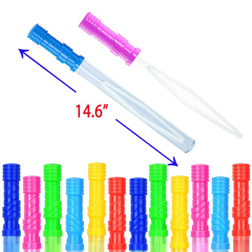 Giftexpress 24 Pcs Big Bubble Wands And Solution - 14.6'' Large Bubble Wands And Bubble Refills Solution For Easter, Pool, Beach