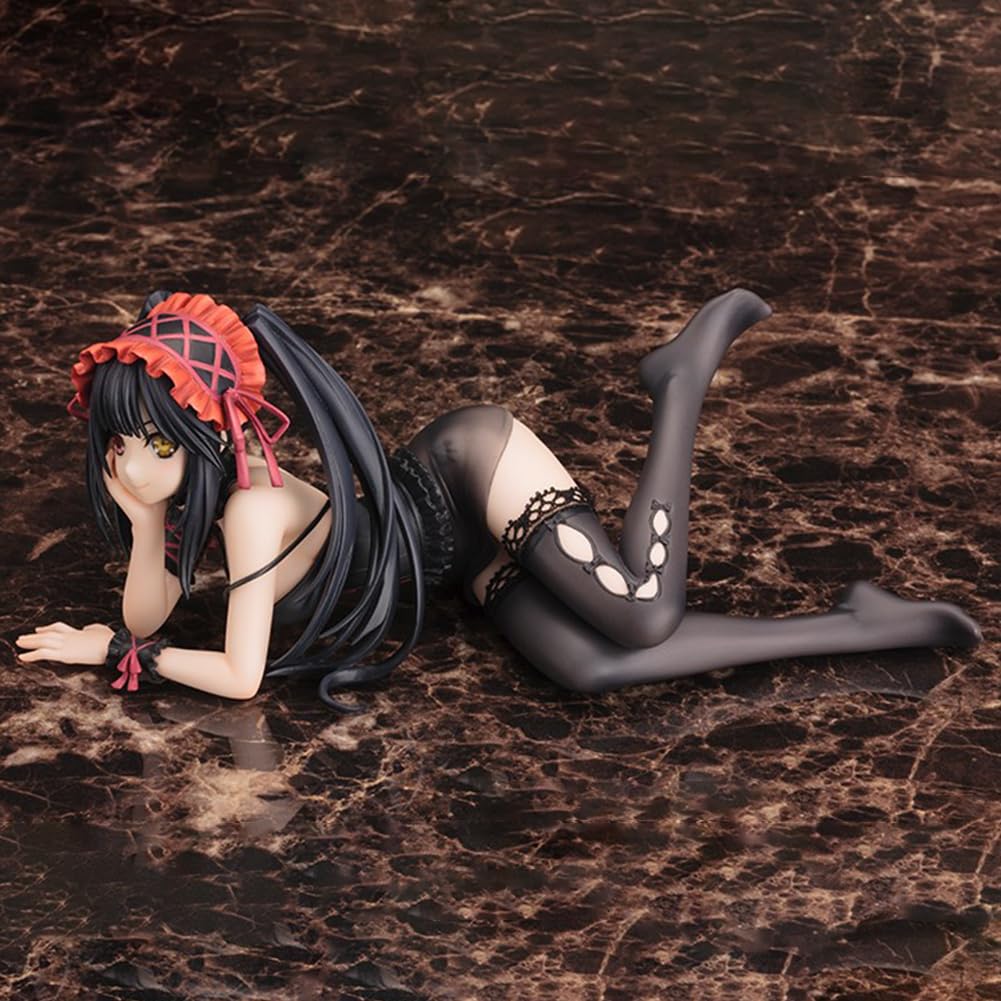 Lunk Tokisaki Kurumi Action Figure Black Pajamas Model Pvc Anime Statue Character Collections Model Ornaments 7.5 Inch